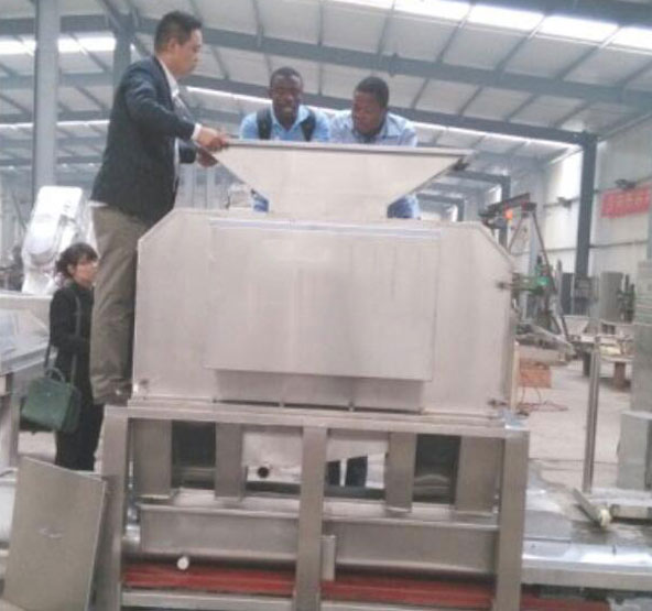 india customers and peeling and extraction machine 