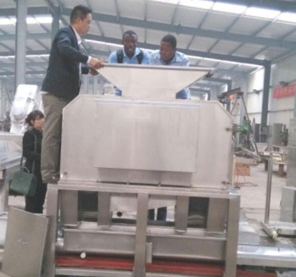 india customers and peeling and extraction machine