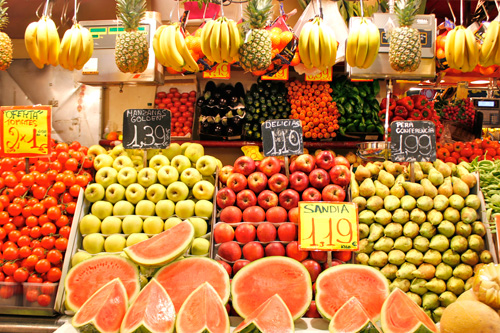 fruit in the supermarket