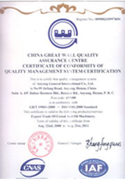 ISO certification 